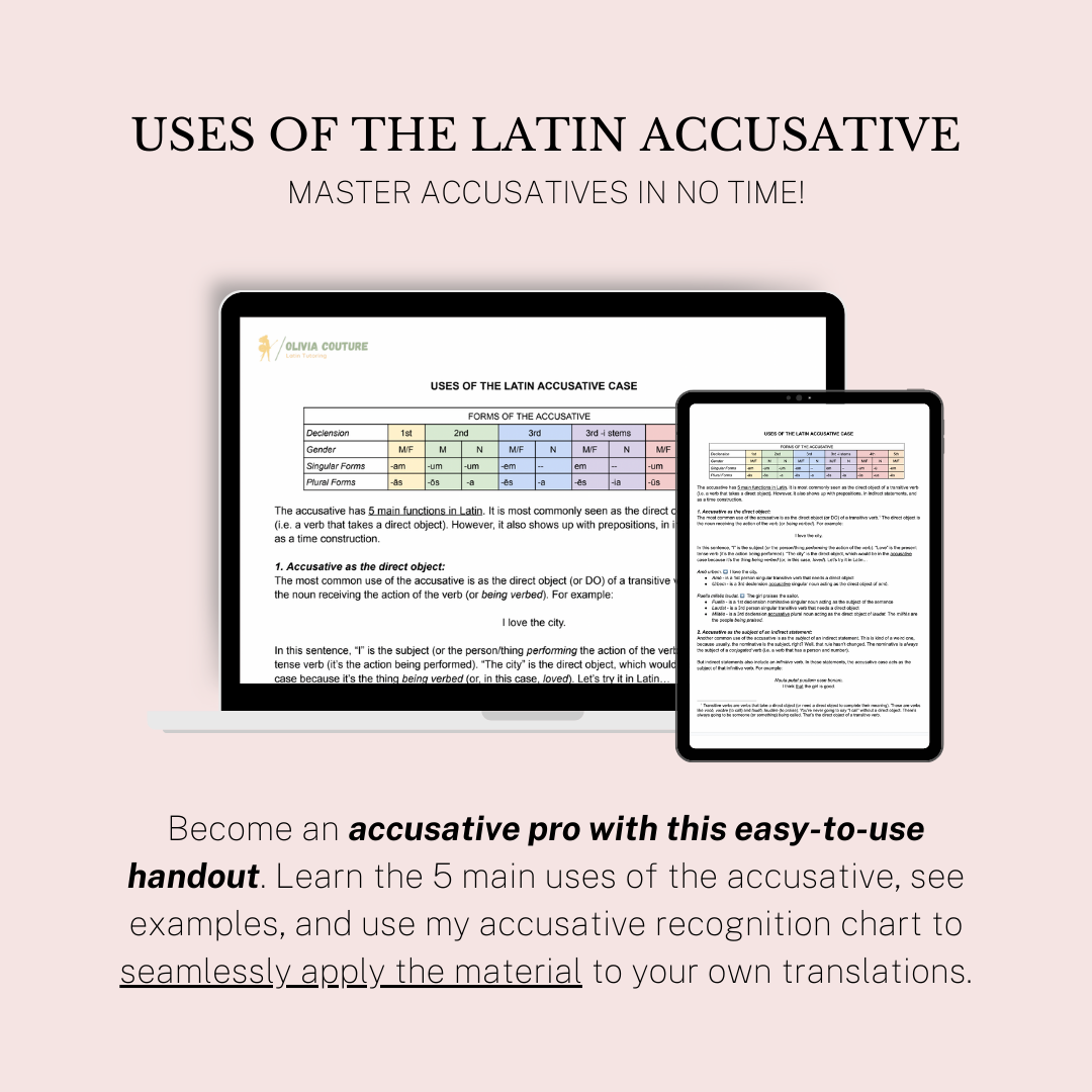Uses of the Latin Accusative